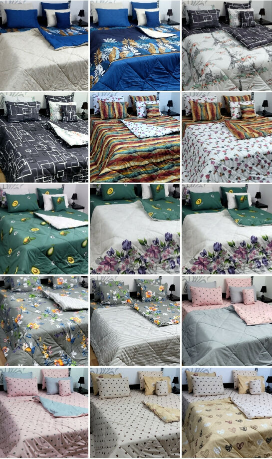 7 pc Cotton Quilt Set