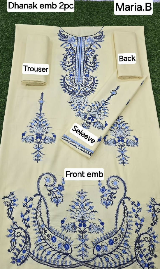 Embroidered Winter Collection 2-piece Fabric Dhanak