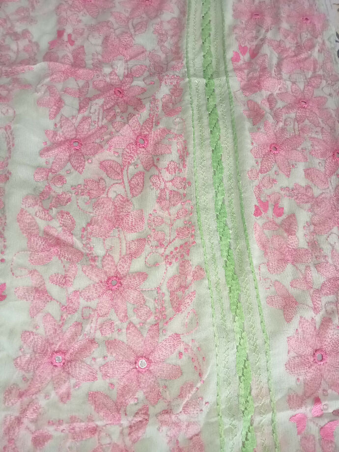 2piece bamber shafoon suit kacha kaam with tarkashi