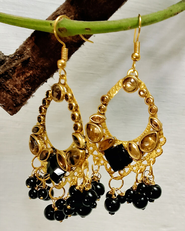 Handmade Turkish style Kundans earrings