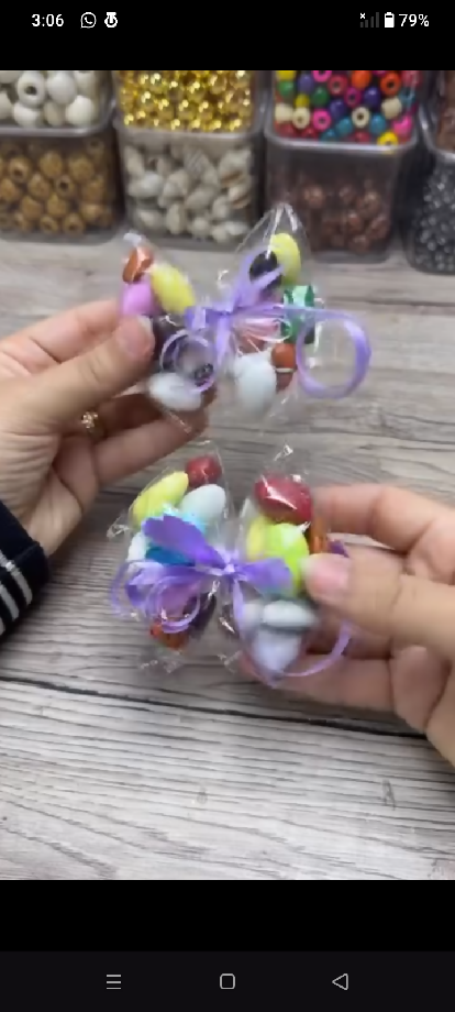 "Elegant Tulle & Gold Hoop Wedding/Nikkah Favor Pouches"