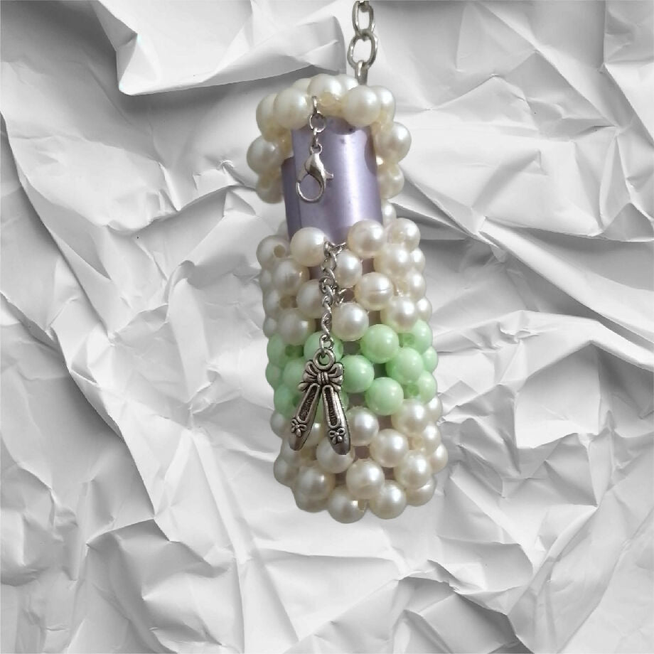 Beaded Lip Balm Pouch/Keychain/ Bag Hanging
