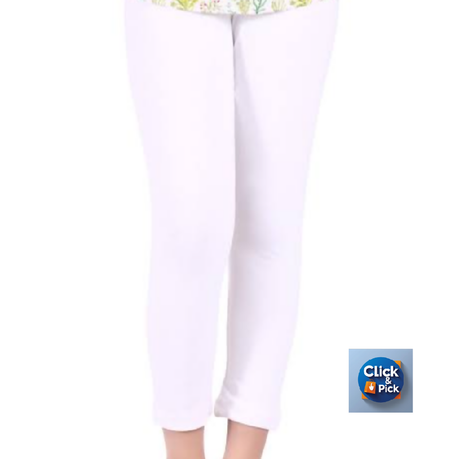 Soft White Girls Tights – Stretchable Cotton Wear for School & Daily Use (Sizes 24, 26, 28)