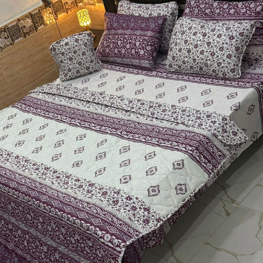 7pc printed comforter set bedsheets