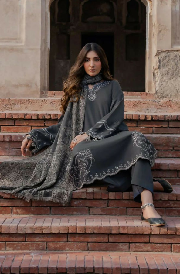 Izel 3piece embroidered dhanak