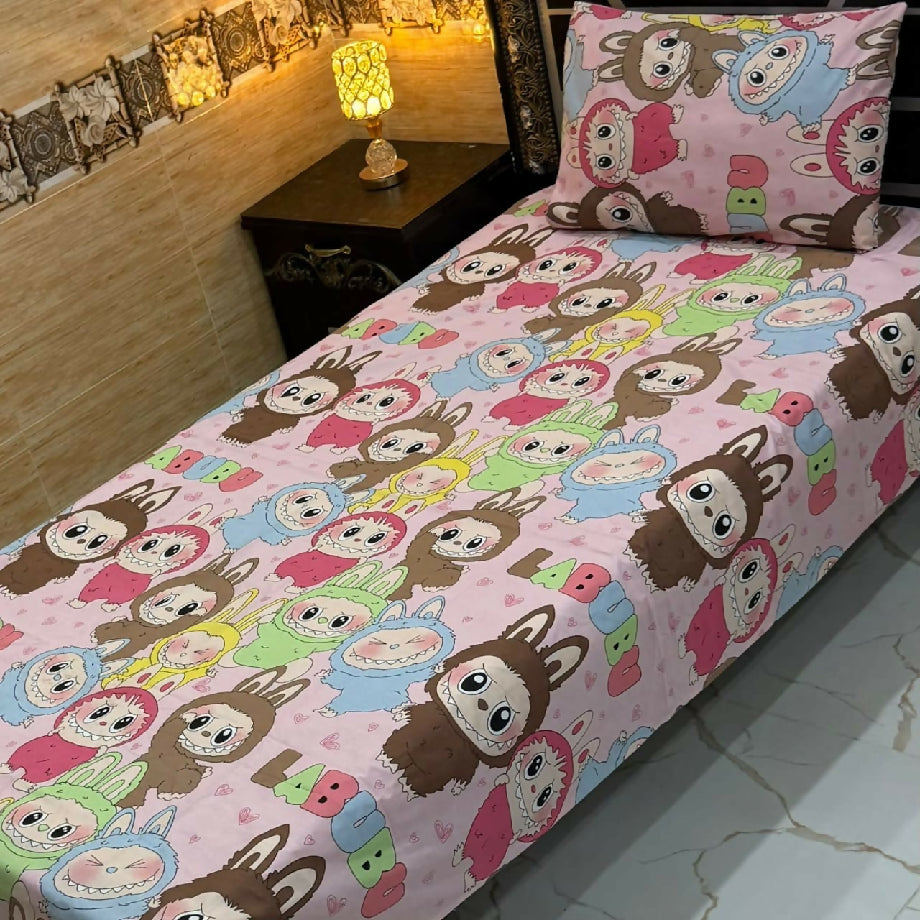 4pc cotton single pair bedsheet