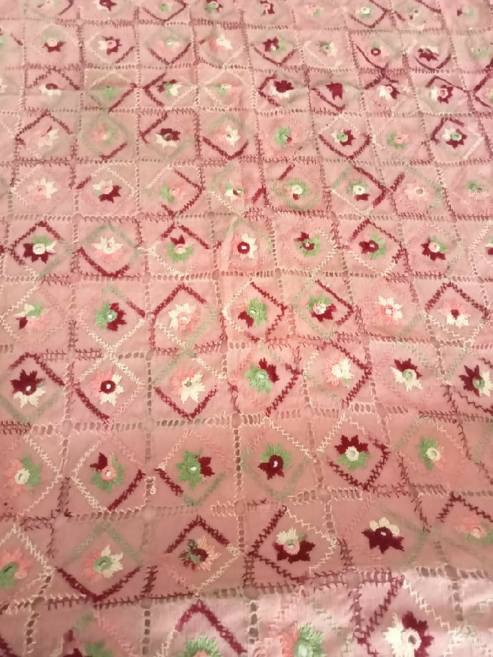 2piece bamber shafoon suit Shirt and dupatta Mirror work with tarkashi