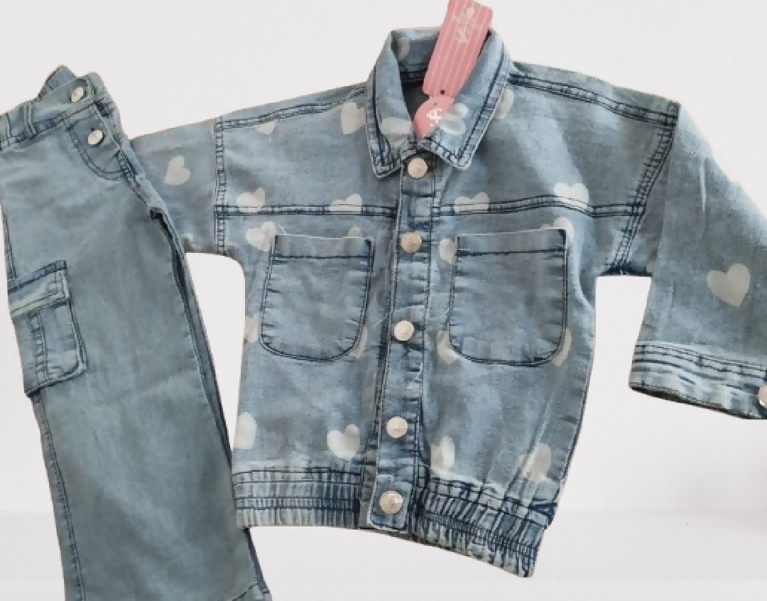 Denim 2 pieces dress for 4 yr girl