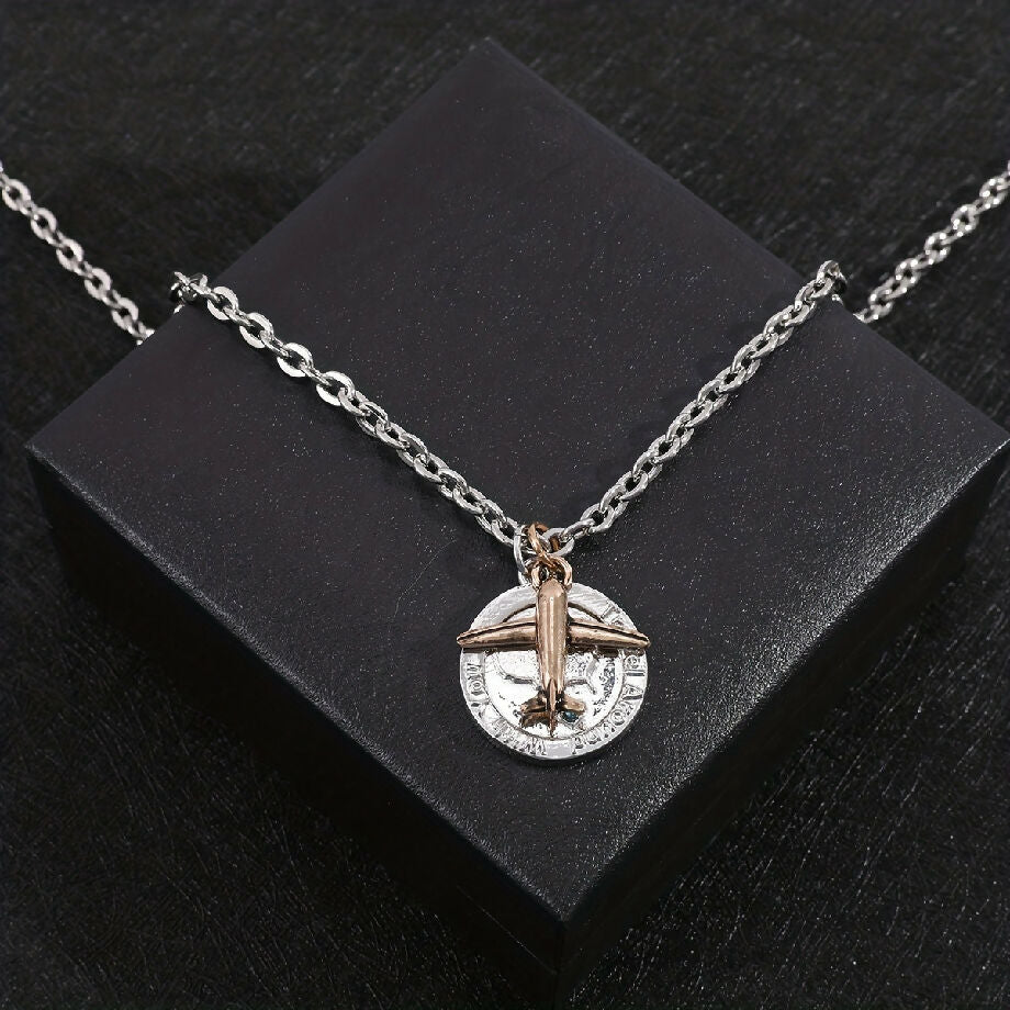 Airplane charm necklace