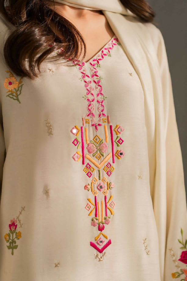 Embroidered Dhanak Winter collection For women