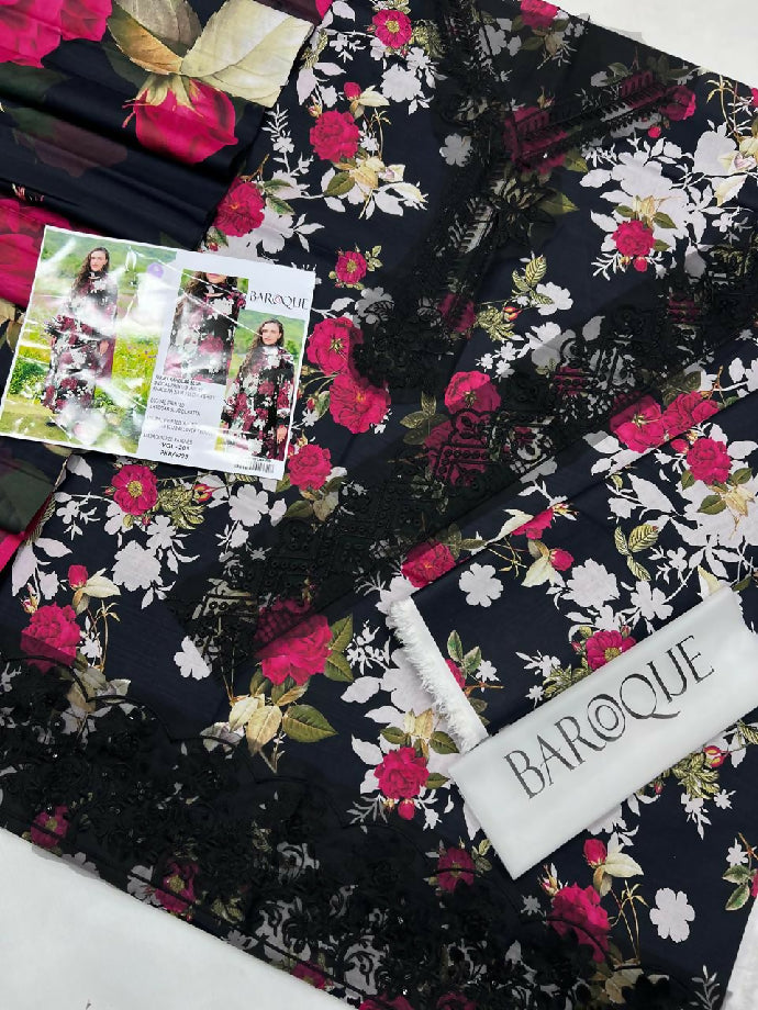 LUXURY DIGITAL PRINT SLUB KHADDAR AIRJET PATCHES VOLUME