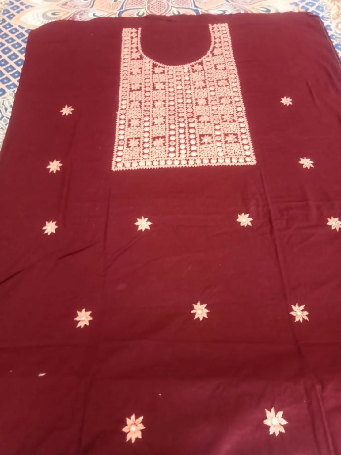 Bareez lawn cotton shirt Sindhi kaam