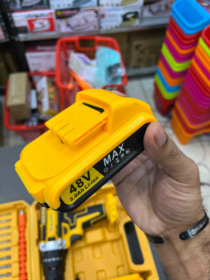 Rechargeable Drill Machine with 2 Lithium-Ion Batteries & Charger