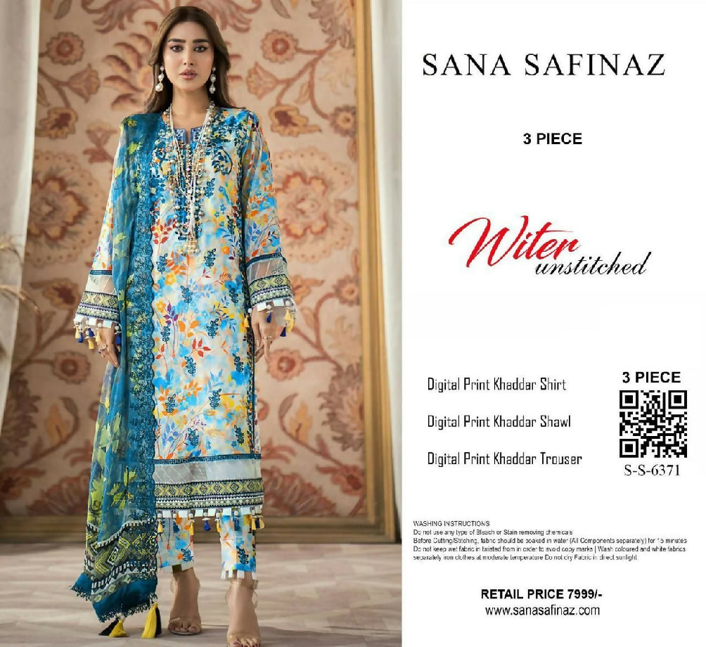 Unstitched Khaddar 3pc