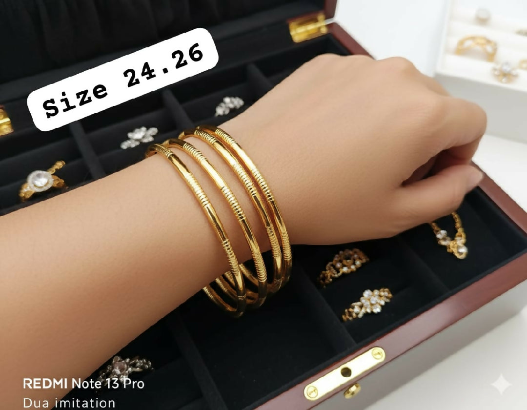 Gold plated bangles