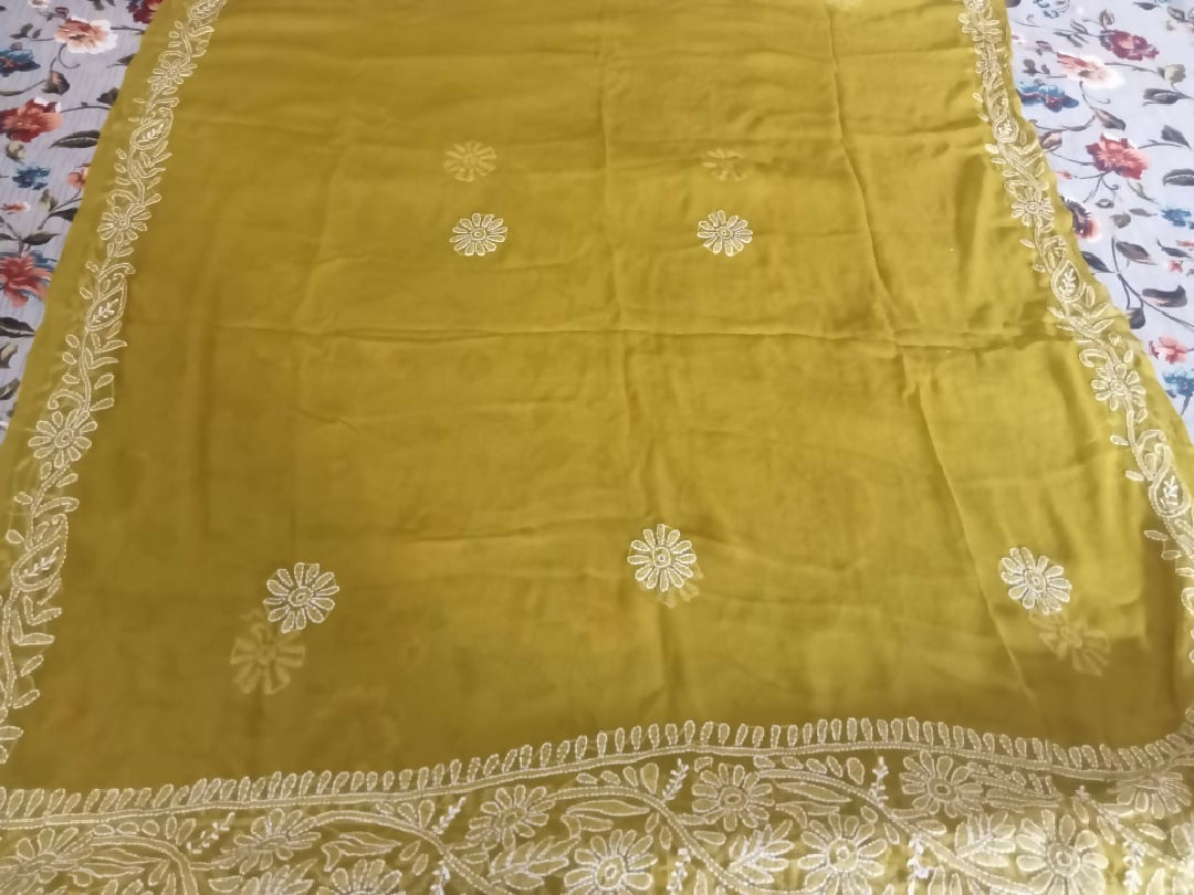 2piece bamber shafoon suit Shirt and dupatta