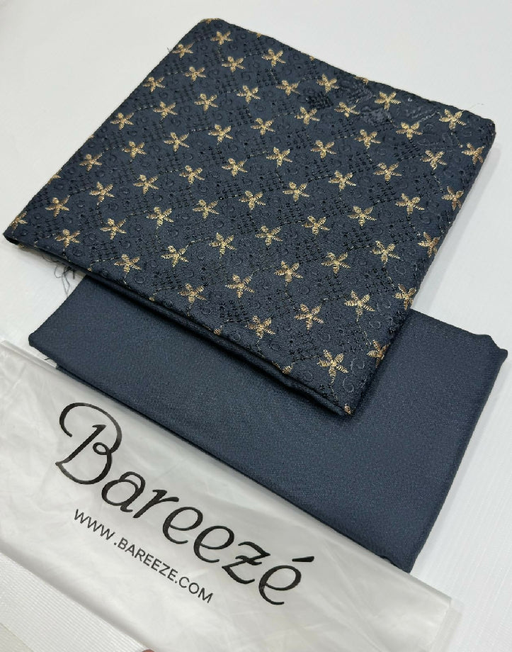 Embroidered Dhanak Two Piece