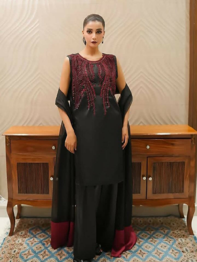 Zay Nest Organza handwork 3 Pcs dress