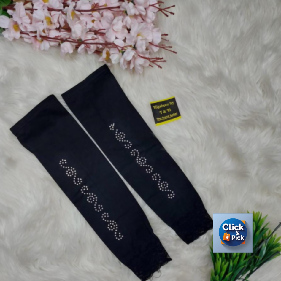 Black Stretchable Arm Sleeves for Women – Elegant & Comfortable Full Arm Cover for Abaya, Hijab & Daily Wear