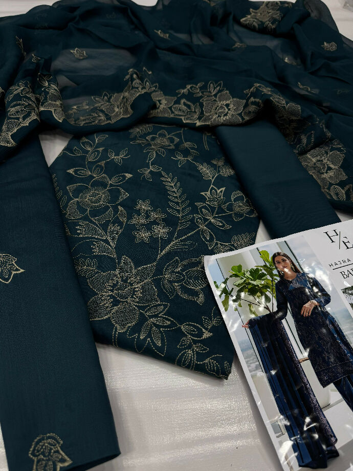 Winter collection 2025 3pcs embroidered