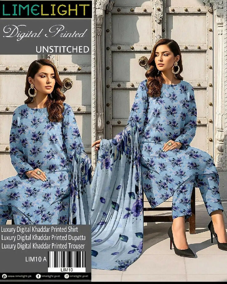 Limelight luxury digital khaddar printed 3 pc