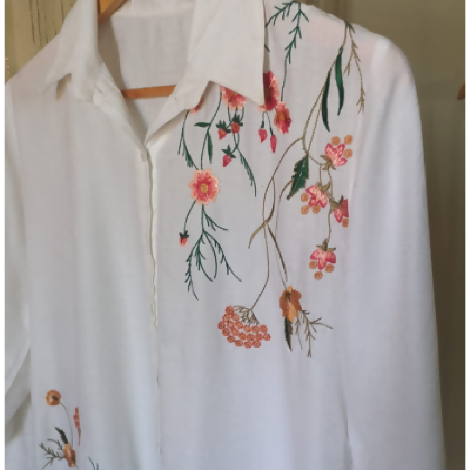 White Patterned Embroidered 2-Piece Trouser Suit