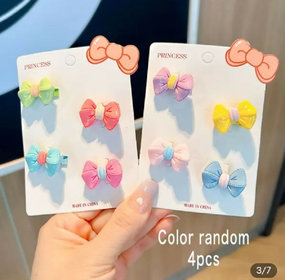 4PCS/set cute Flower Bow hair clips r baby girl