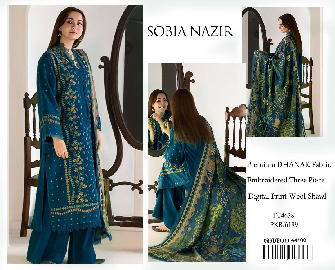 Sobia Nazir Premium Dhanak – With Digital Wool Shawl