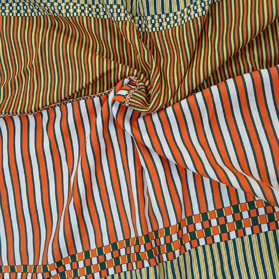 Multicolor Striped Warm Fabric (Imported)