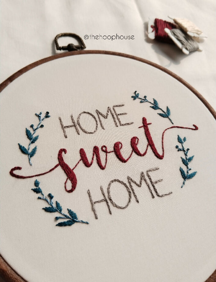 Home sweet Home embroidery hoop