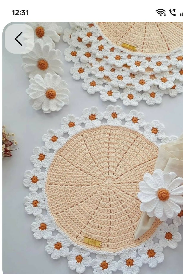 Crochet Table Mats (Set of 6)