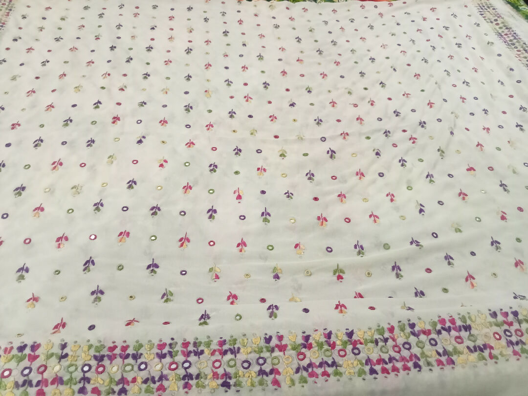 Hand Embroidered Georgette Chader