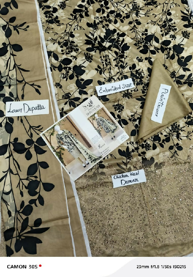 Dhagakari unstitched 3 piece