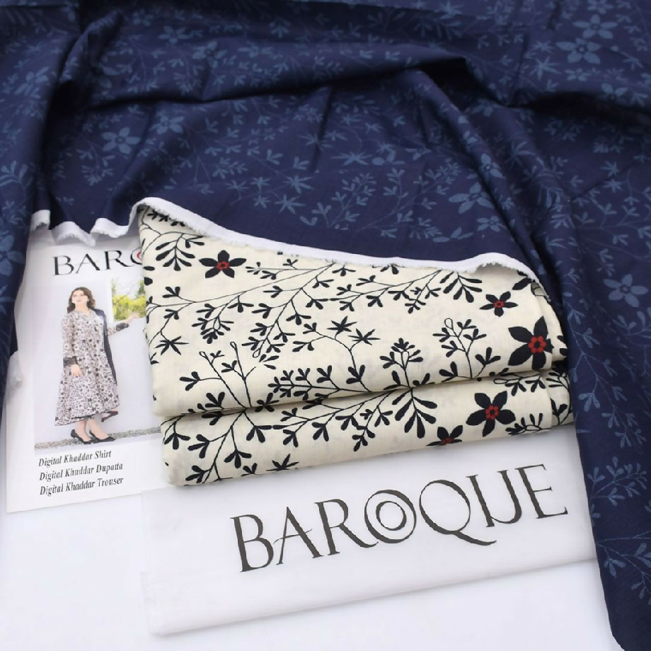 Printed 3 piece khaddar