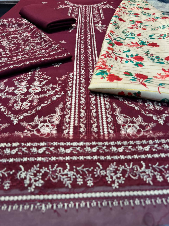 *_❄️WINTER COLLECTION ❄️_* *ALHAMDULILAH* *HUSSAIN REHAN* 3pc Casual Winter Collection