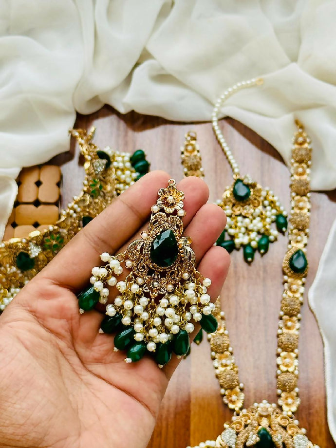 Luxury stone bridal dholna set