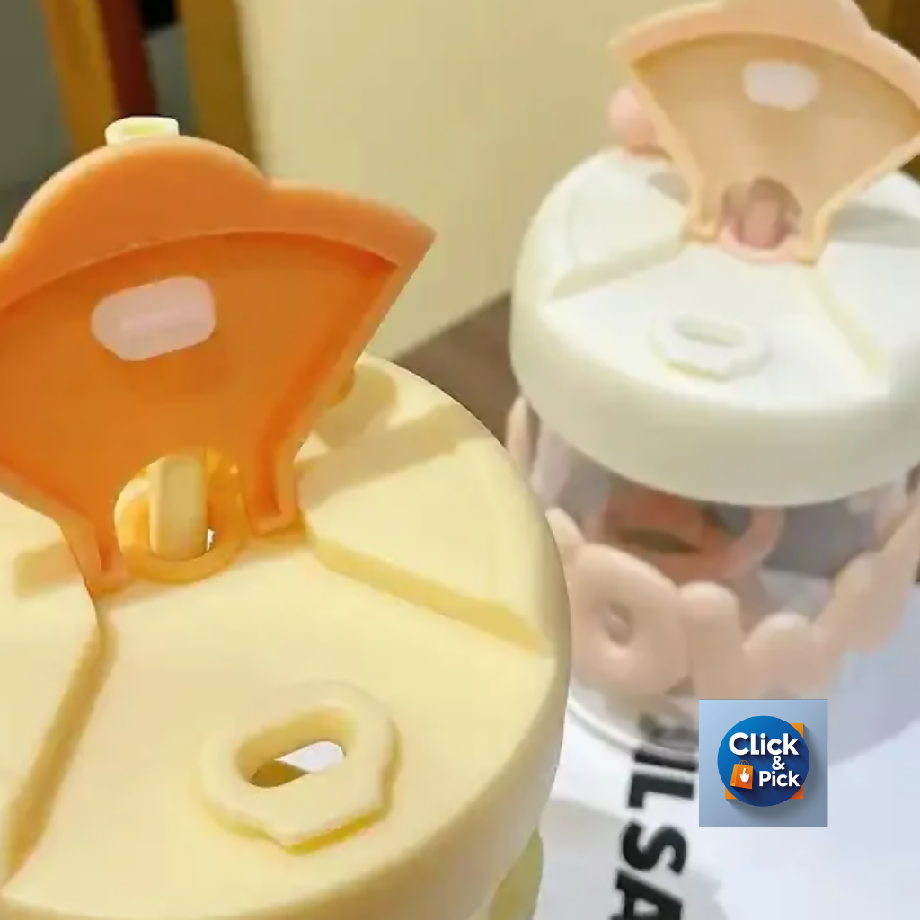 Cute HOH Glass Tumbler with Silicone Lid & Sleeve – Portable Coffee & Juice Mug