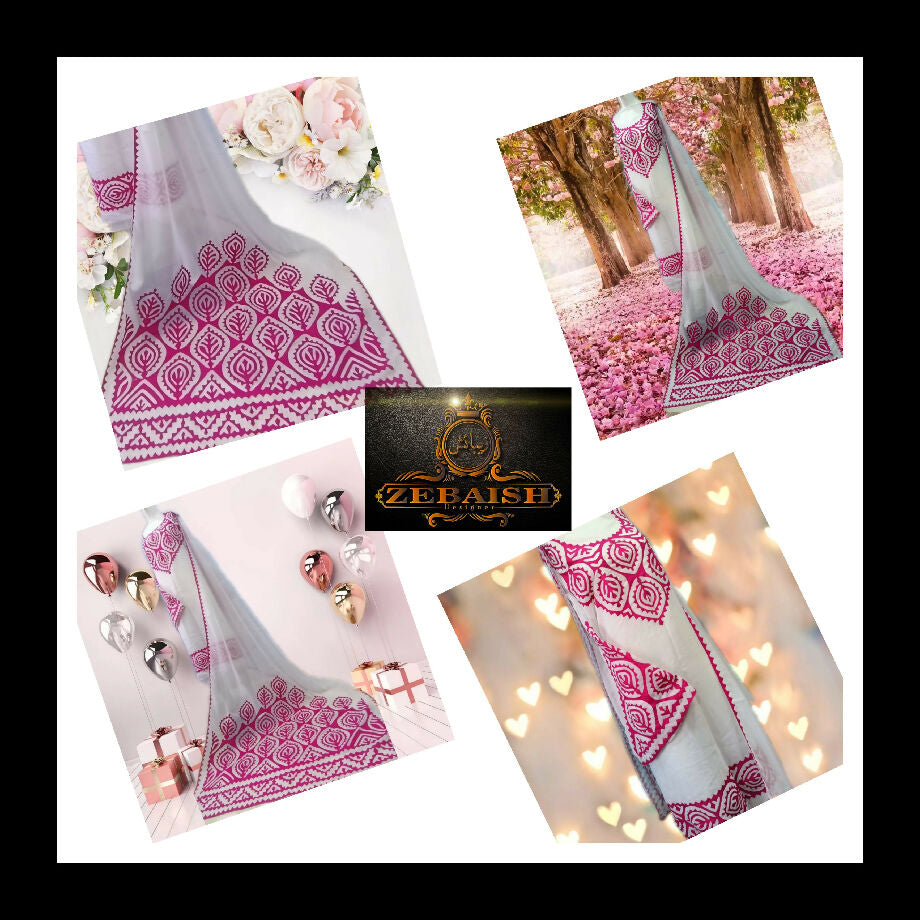 Three piece Applique handwork suit