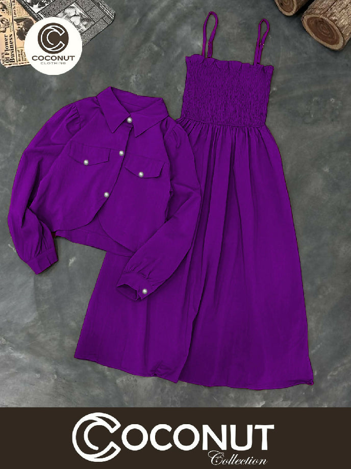 Coconut collection romper frock 2 pcs