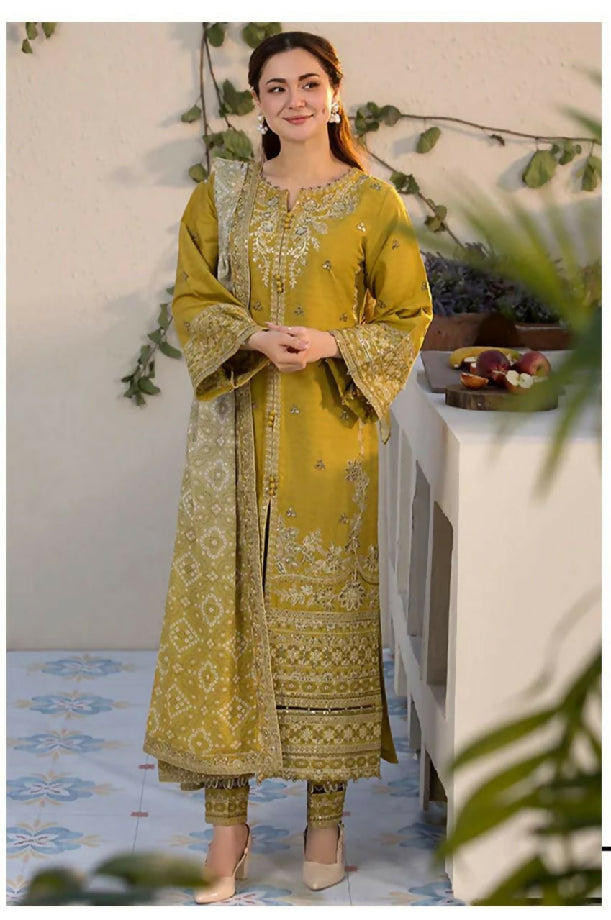 Unstitched Embroidered Danak Winters Three Piece