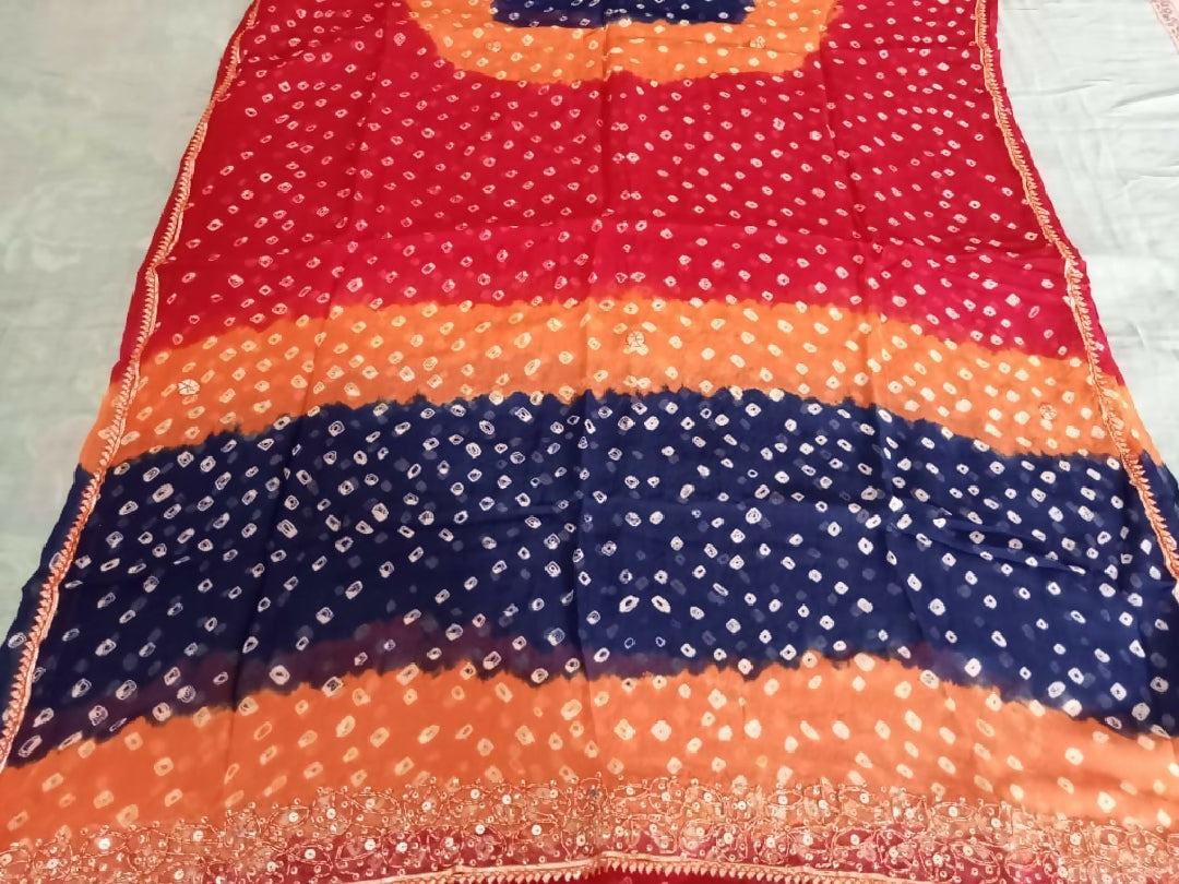 2piece chunri shafoon suit Gotta work with sequence