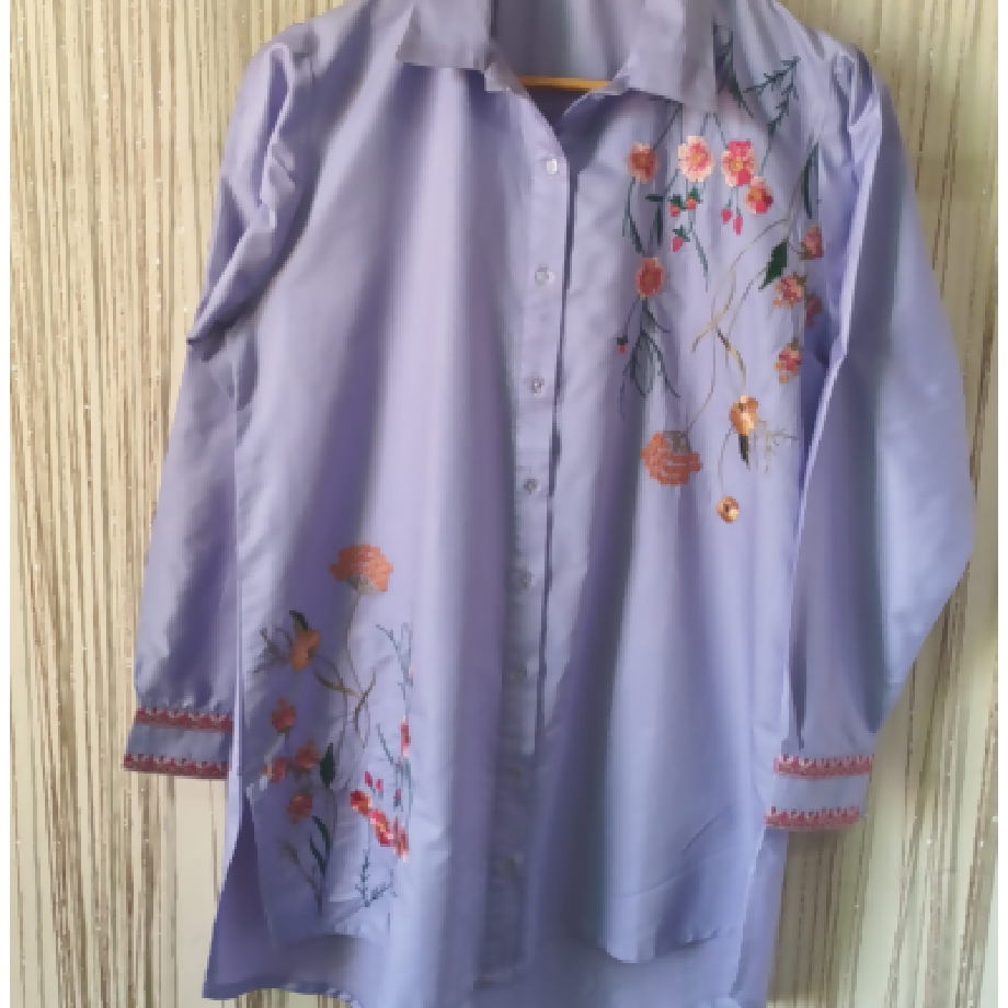 Pastel Lavender Embroidered 2-Piece Trouser Suit