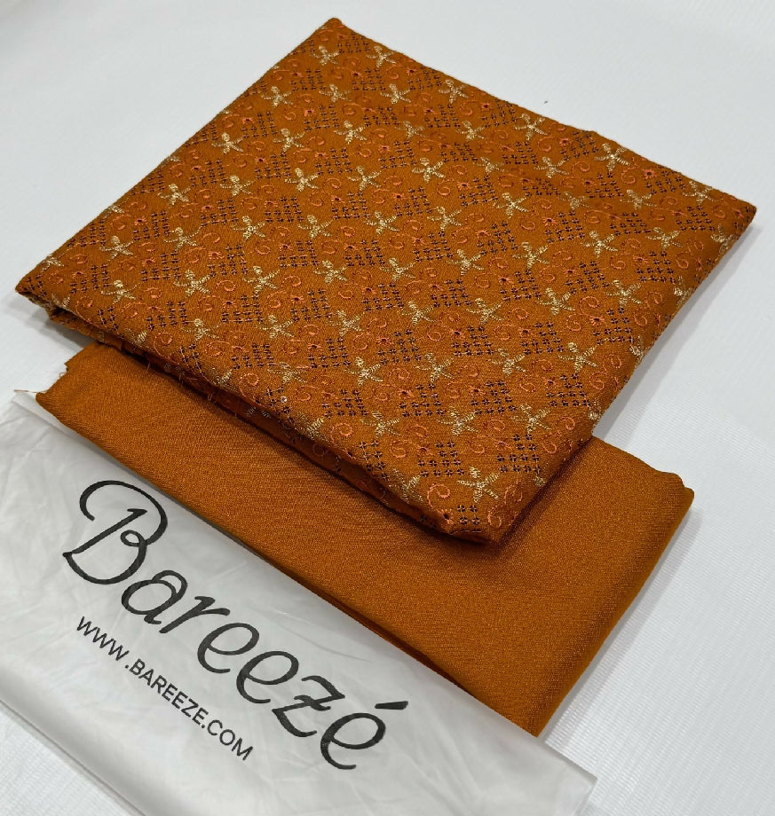 Embroidered Dhanak Two Piece