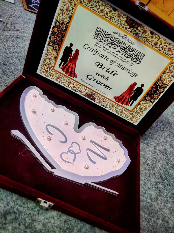 ✨ Butterfly Nikkah Frame with Box✨