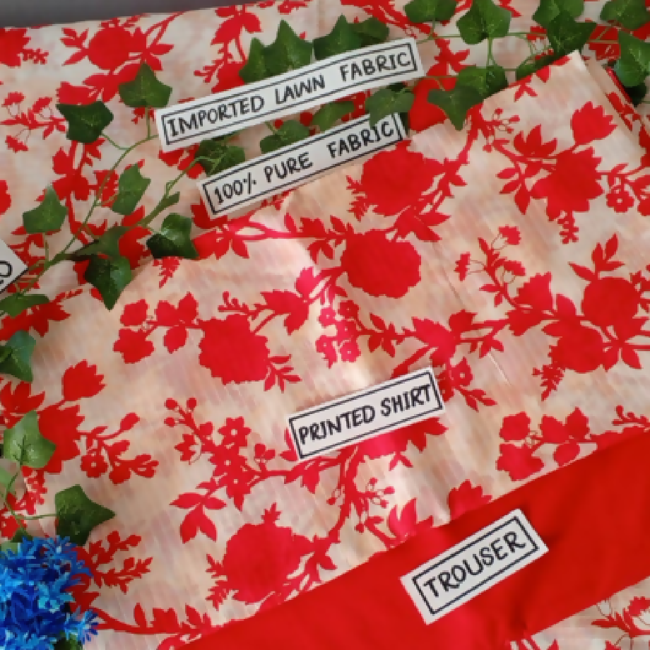 Red Blossom Elegance Suit