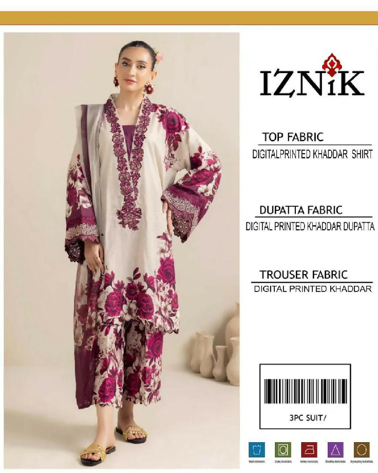 Inzik khaddar 3 piece