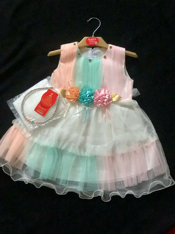 Formal frock with matching hair band