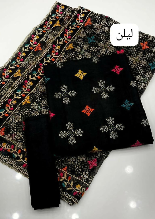 Linen embroided dress