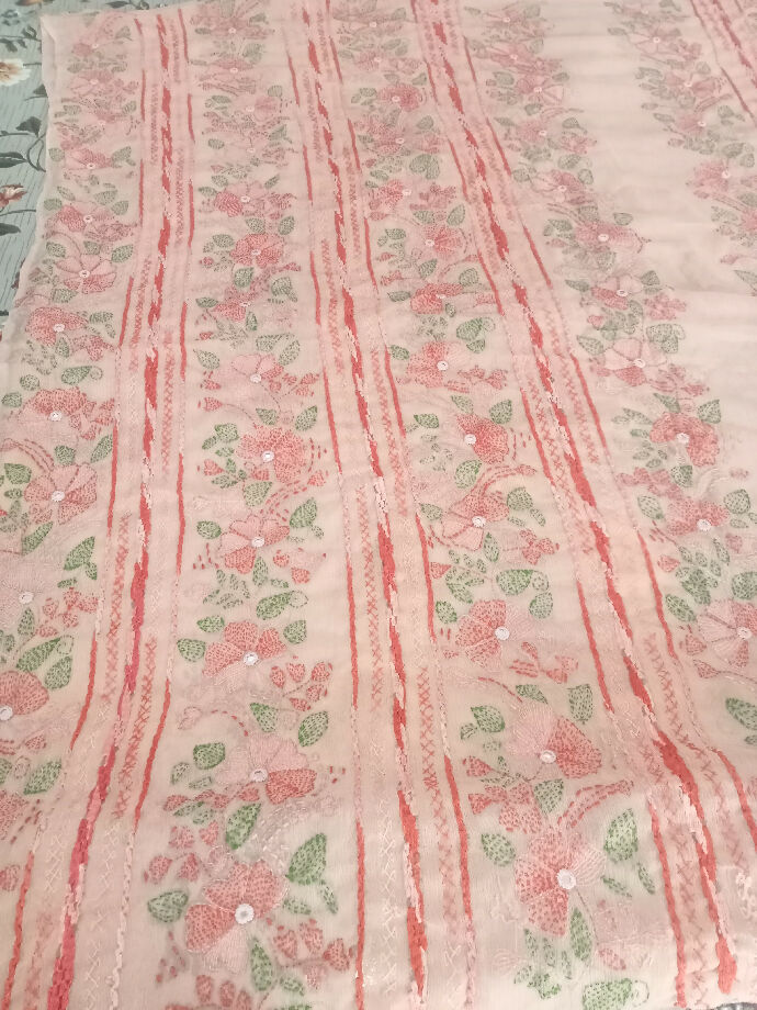 2piece bamber shafoon suit kacha kaam with tarkashi