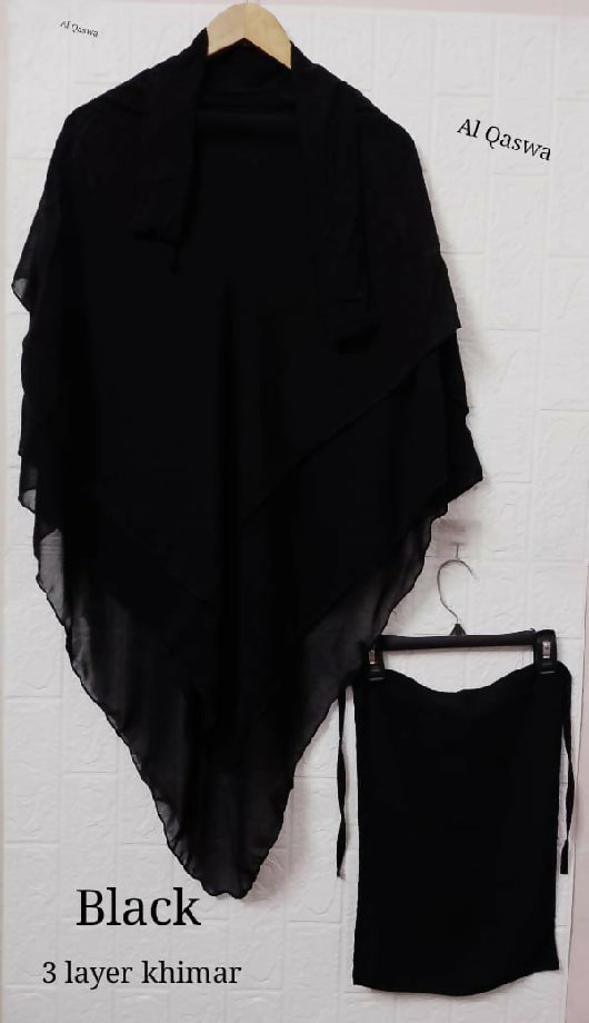 3 layer khimar